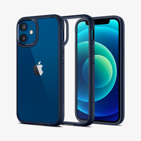 ACS01618 - iPhone 12 Pro Max Case Ultra Hybrid in crystal clear showing the back